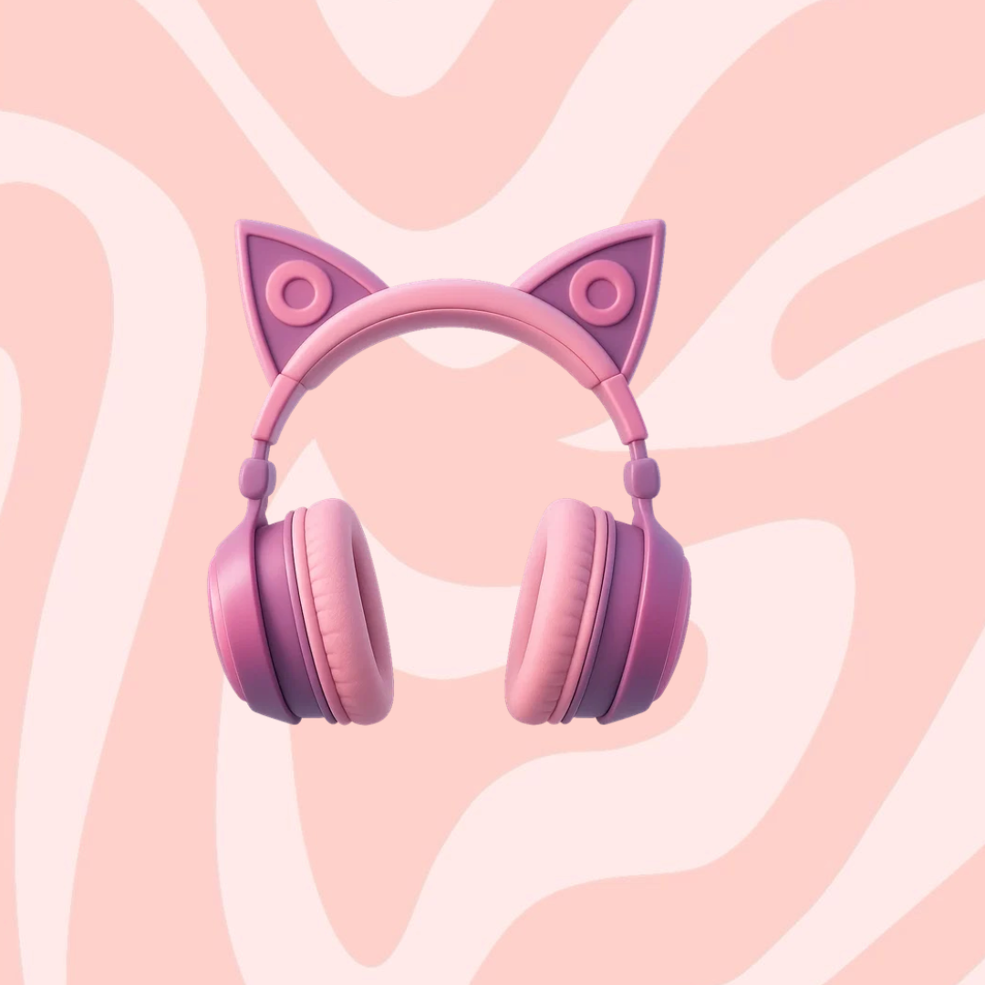 Pink Cat Ear Headphones