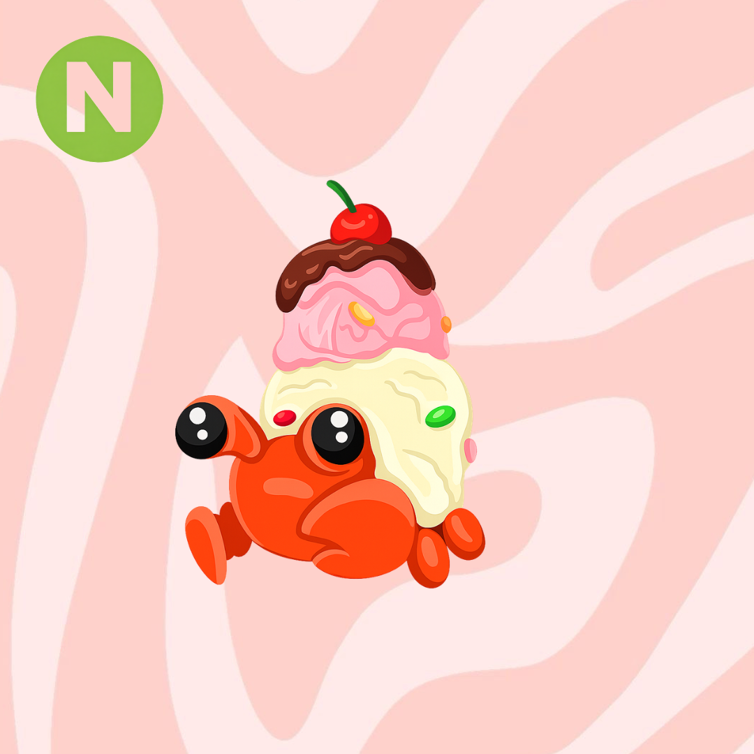 Neon Ice Cream Hermit Crab